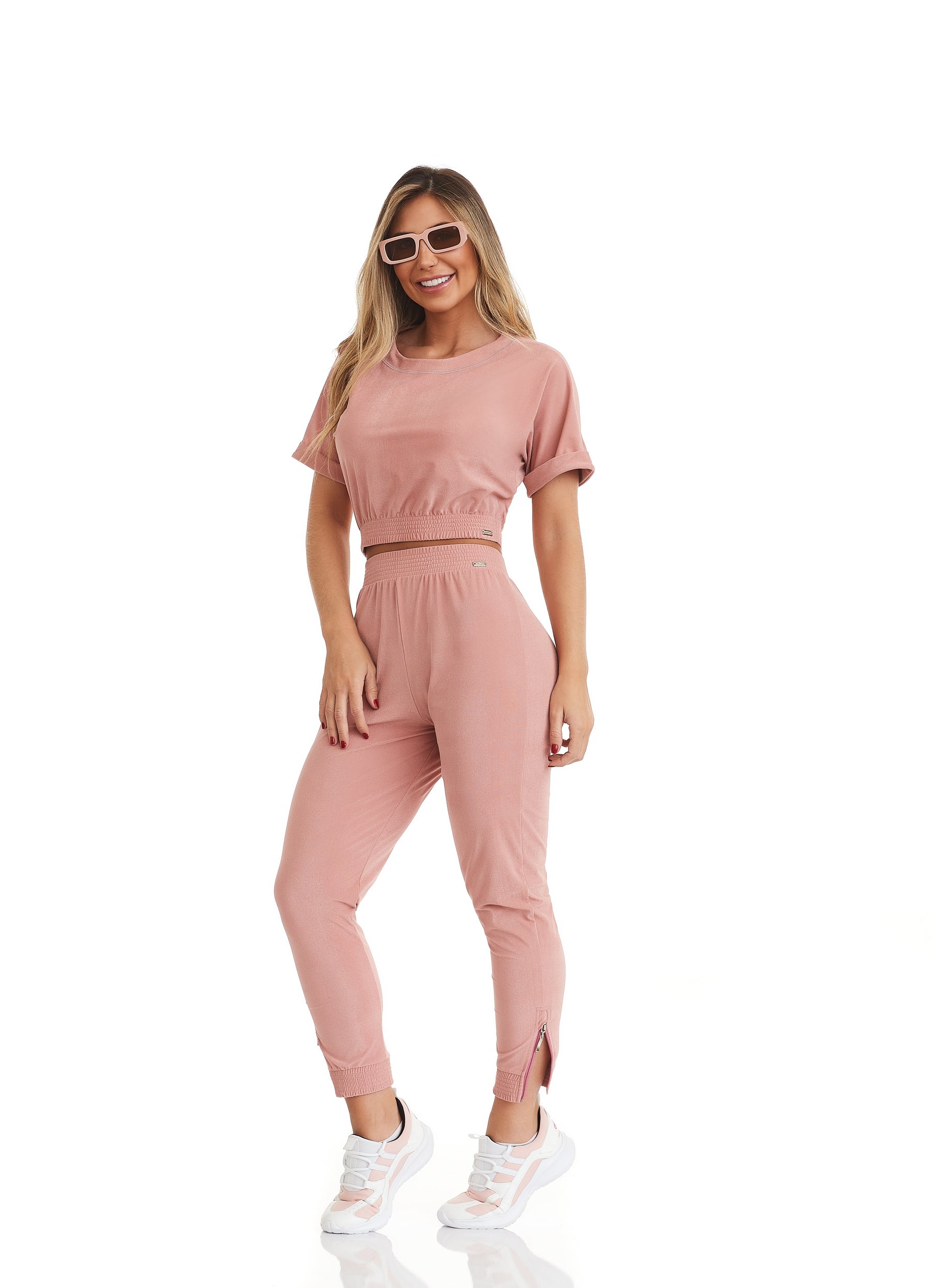 Cropped Fitness Sweet Rose