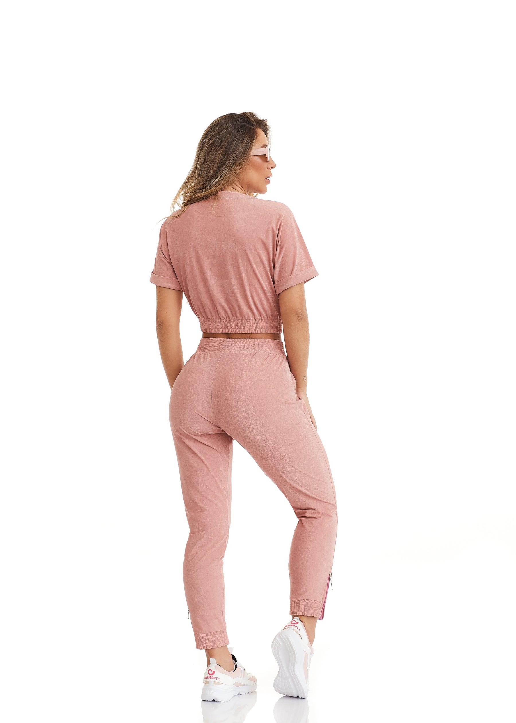 Cropped Fitness Sweet Rose
